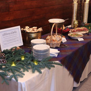 ... and a table laden with delicious appetizers ...